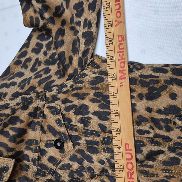 Style & Co Leopard Print Denim Jacket Sz M - Picture 7 of 12
